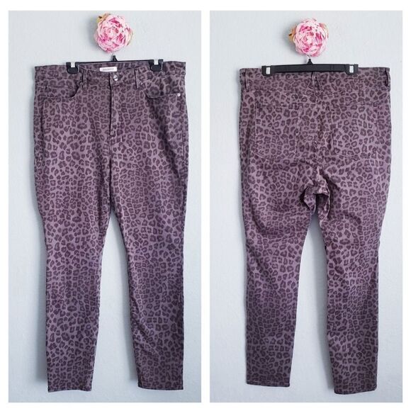 Good American Good Legs High Rise Jeans in Gray Leopard‎ - Picture 1 of 9